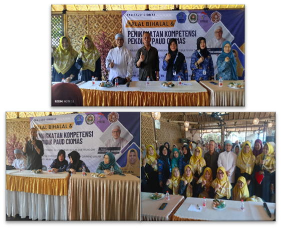 Halal Bihalal Bersamaan dengan Peningkatan Kompetensi PAUD Ciomas oleh PTK PAUD Se-Kecamatan Ciomas 