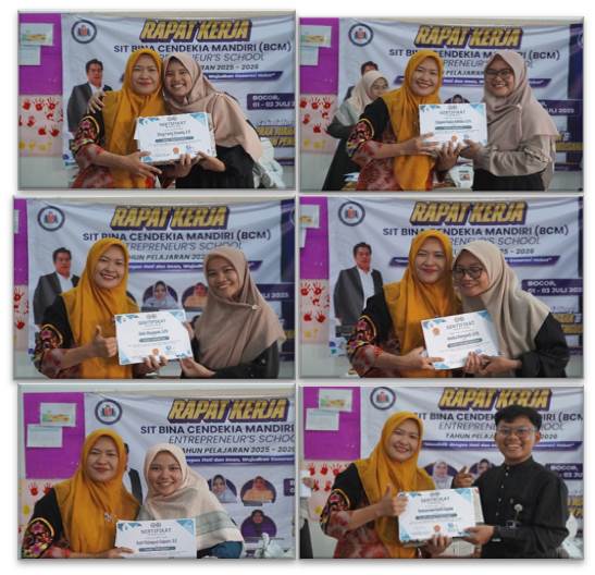 Apresiasi Kinerja Tahun 2024/2025 menutup Rapat Kerja SIT Bina Cendekia Mandiri (BCM) Entrepreneur’s School